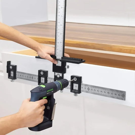 Houtbewerkings Boorhulp – Verstelbare Punch Locator & Sjabloon voor Kastgrepen en Knoppen